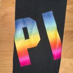 PINK - Victoria's Secret  Yoga‎ Leggings Rainbow Logo Athleisure Black Size S Photo 1