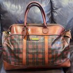 Ralph Lauren Tartan Plaid Red Brown Boston Weekend Travel Doctor’s Bag 55cm Photo 15