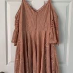 City Studios NWOT Coral Floral Lace Cold Shoulder Dress Sz M Photo 3