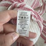 Elan  Dress Womens 3X Red White Striped Off Shoulder Maxi Boho Summer Cotton‎ Photo 4