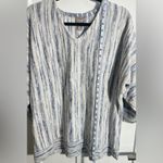 Chico's  Blue and Cream Knit Top Photo 8