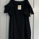 Gibson Latimer  Black Ruffle Mini Dress Photo 0