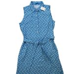 J. McLaughlin JM LAUGHLIN Sleeveless Dolly Dress Size L Blue Lt Blue Mini Chain Link Geo Photo 9