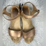BRYR The Rachel Wooden Clogs Metallic Bronze Leather Boho Wedding Shoes Size 39 Photo 3