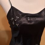 Victoria's Secret Vintage  Black Satin Lace Slip Dress Open Back XS Y2K Photo 2