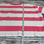 ASOS Women's Striped Oversized Boxy Cropped T Tee Shirt 2 White Bright Hot Pink Photo 8