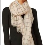 Rachel Pally NWOT  Chic Cream Checkered Lightweight‎ Scarf Photo 1