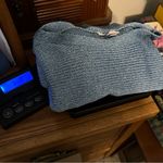 Chico's Chico’s Winter Blue Rue Shine Pullover Sweater Size XL 16 Metallic Heavy Photo 15