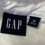 Gap  Women's White Eyelet Lace Up Tie Short Sleeve Collar Shirt Blouse Top Size M Photo 3