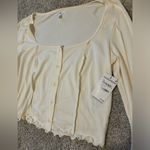 BP  ivory women’s sweater, front buttons, size large, NEW WITH TAGS Photo 3
