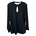 Torrid Plus Size 2X Top Foxy Open Back Keyhole Black Long Sleeve Holiday 1387 Photo 2