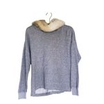 Aerie Y2K Vintage 2000s  Fur Collar Hood Pullover Hoodie Gray XS Retro Emo Punk Photo 6
