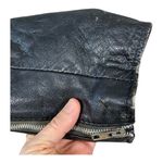 VINTAGE Black Leather Moto Jacket Size L Photo 2