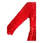 Free People Red Mesh Floral Lace Overlay Dress Size 4 Photo 7