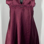 Victoria's Secret  Satin Maroon Chemise Size Medium Photo 0