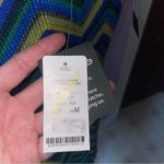 Bebe NEW Size M Tropical Zig Zag Maxi Dress Strapless Babydoll Chevron Knit Blue Photo 6