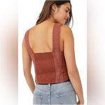 Free People New!  Brown Maggie Lace Tank Photo 1