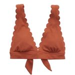 Aerie  Waffle Scalloped Tie Longline Triangle Bikini Top Canyon Creek Extra Small Photo 12
