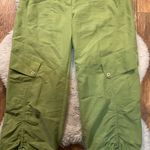 Ellen Tracy  Size‎ 8 Green Pants Cargo Tie Gather Front Loop Sides Crop Photo 2