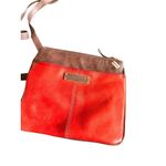 Burgundy & Red Tignanello Crossbody Purse Genuine Leather Trim 9"x8" Photo 1