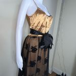 Heart soul  Cocktail Dress in Gold with Black Lace Overlay Photo 3
