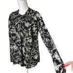 Mille NWT Florian Floral Top Women’s Size XS Black Hibiscus Button Front Blouse Photo 7