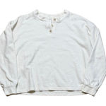 Madewell  Texture and Thread Cream Colored Henley Long Sleeve mid weight XS Photo 0