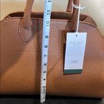 Anna Paola | Italian Leather Satchel w/ Crossbody & Scarf Brown Photo 10