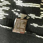 J. McLaughlin Ribbed Black and White Geometric Pattern Cotton Blend Boxy Sweater Photo 8