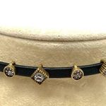 💝Leather Choker w/ Crystals accent Black Photo 1