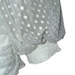 Boston Proper  White‎ Swiss Dot Tulle V-Neck Bishop Sleeve Top NWOT Size Medium Photo 5