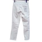 frame denim FRAME LE HIGH STRAIGHT HIGH RISE WHITE DISTRESSED DESTRUCTED STRETCHY JEANS 26 Photo 2