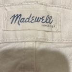 Madewell Button Fly Cream/Off White Denim Shorts - Size 27 Photo 4