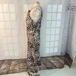 Vince Camuto  Multicolor Chain Halter Neck Leopard Satin Midi Dress Size 14 Photo 8