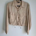 Lulus Eldora Beige Cropped Utility Jacket Size XS Photo 4