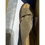 White Mountain Brand New  Footbeds Women's 8.5M Gold Glitter Slip On Sandals Photo 6