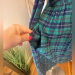 Lanz Originals Tartan Plaid Flannel Dress Size 10 VINTAGE 1980's Blue Photo 7