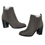 MIA  NEW Grey Sutton Chelsea Heeled Ankle Bootie Size 6 Pull On Almond Toe Photo 2