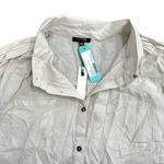 PaperMoon  Ada Button Down Woven Shirt in Off-White, Size 2X​​​ Photo 1