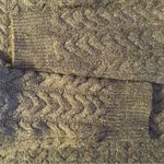 Ashley by 26 International  Vintage Green Cropped Cable Knit Long Sleeve Sweater Photo 5