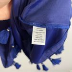 Cabana Life Navy Terry Off the Shoulder Dress Mini Tassel Medium Blue Photo 6