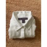 Gloria Vanderbilt  White Button Front Blouse Dolman Short Sleeve Top Size M Photo 7