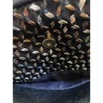 90s Saddle River Black Purse Silver Gold Copper Weave Goldtone Black Twist Strap Photo 6