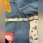 Butterfly and Stars Embroidered Denim Jacket light wash button front Size Small Blue Photo 9