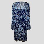 The Limited  Navy Blue Sheer Floral Long Sleeve Shift Dress - Size 10 Photo 4