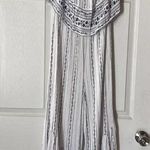 Sugar & cream Jumpsuit L white Blue flowy Ruffle Sleeveless Wide Leg Size L Photo 0