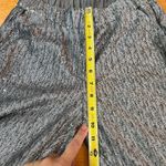 Ecru Sequin Party Pants Ankle Slit Elastic Waist Silver Gray Jogger Lined Size S Photo 8