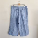 Lands' End Women's  High-Rise Pull-On Drawstring Linen Wide-Leg Cropped Pants XL Photo 3