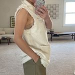 ZARA  TEXTURED WEAVE TWEED WAISTCOAT VEST GOLD BUTTONS ECRU WHITE SIZE S NEW Photo 4