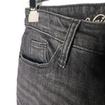 Universal Threads Universal Thread Denim Pencil Skirt Size 2/26R Raw Fringe Hem Black Casual Chic Photo 3